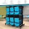 Flash Furniture Black Heavy Duty Large Mobile Chair & Table Cart QIN-SHD245425-GG - alternate 2